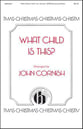 What Child Is This? SATB choral sheet music cover